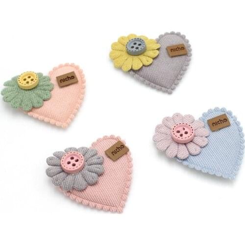 10pcs/lot Love cloth stickers Padded Appliques DIY Kid patches for Stick-on Craft Supplies Socks Gloves Shoes