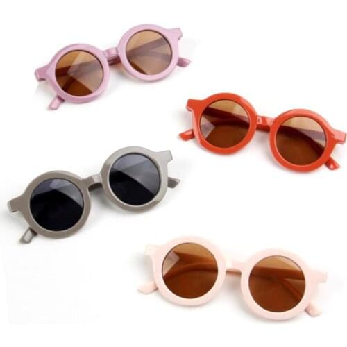 Lovely Childrens Sunglasses Infants Retro Leisure Ultraviolet-proof Round Glasses Eyeglass for Kids