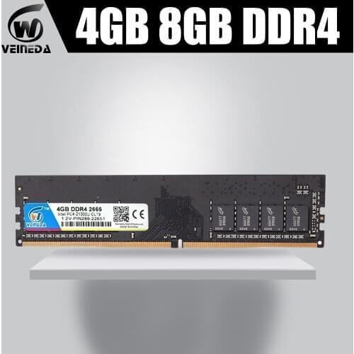 VEINEDA Ram ddr4 4gb 8gb 2666MHZ ddr4 ram memory compatible all Intel AMD For Desktop compatible with 2133,2400 PC4-17000 284pin