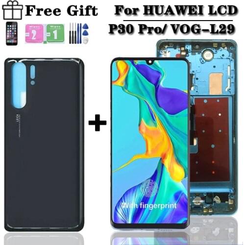 Original P30Pro For Huawei P30 Pro LCD Display Free Cover Touch Screen Digitizer Assembly With Frame VOG-L29 VOG-L09 VOG-L04 LCD