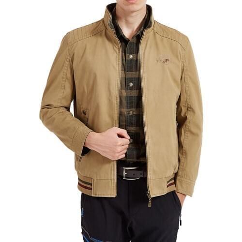 Autumn Jacket Men Double-sides Wear Military Jacket Casual Cotton Breathable Veste Homme Plus Size L-5XL Mens Jackets and Coats