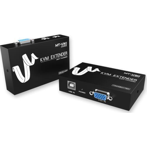 KVM Extender 100M Keyboard Video Mouse Repeater Adapter VGA USB Extender via UTP CAT RJ45 LAN cable MT-100UK-U
