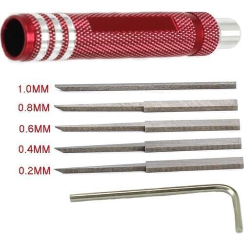 Prime Model Scriber w/ Blade Gundam Resin Carved Scribe line Hobby Cutting Tool Chisel + 5 Blade Tools for RC Car / Drone Repair