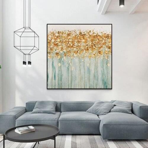 Hand Painted Abstract Oil Painting Wall Art Landscape Picture Decorative Modern On Canvas For Living Room No Frame