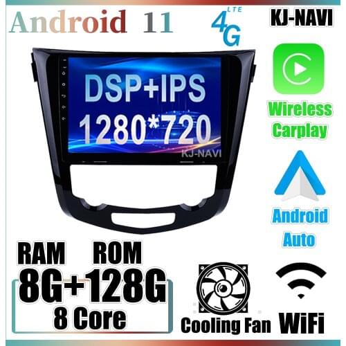 6+128GB DSP Android 11.0 Car Player Radio Multimedia GPS Video For Nissan X-TRAIL X Trail T32 Qashqai 2 J11 2013 - 2017