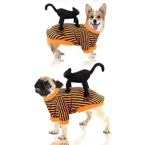 Funny Black Cosplay Dog Clothes For Medium Dog Funny Black Cat Standing Costume Pet Dog Party Cosplay Dog Clothes Dog Halloween