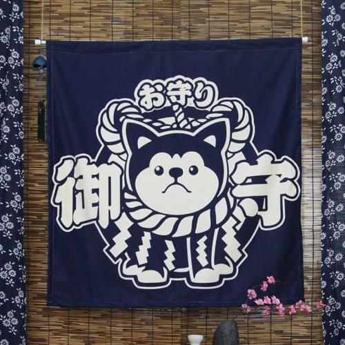 Japanese style shiba Inu cloth door curtain simple porch decoration painting curtain bedroom kitchen living room portiere