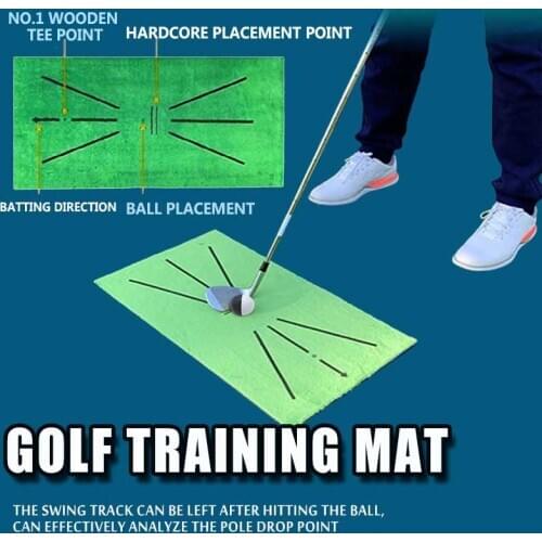 Golf Training Mat for Swing Detection Batting Mini Golf Practice Training Aid Game and Gift for Home Office Outdoors Use Mat Pad