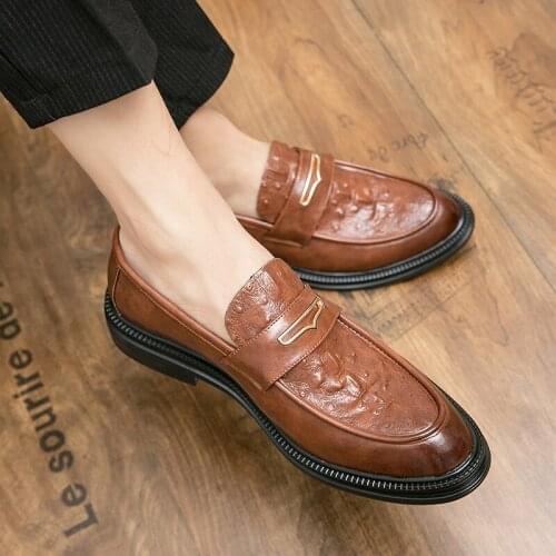 Summer new Italian flat dress shoes business wedding leather mens Oxford Shoes classic black brown zapatillas hombre zapatos 44