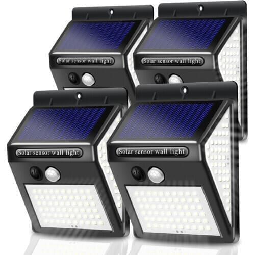 100~150 LED Solar Light Outdoor Solar Lamp PIR Motion Sensor Solar Powered Street porch Path Sunlight for Garden Decoration