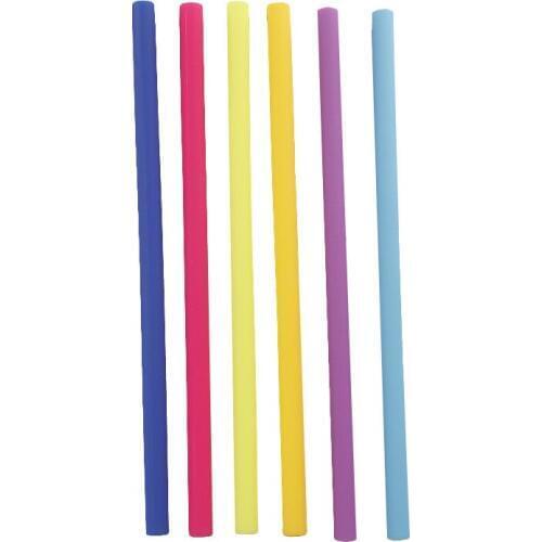 300pcs 25cm Candy Color Silicone Straw Straight Bent Food Grade Drinking Straw for Bar Home Drinking WB69