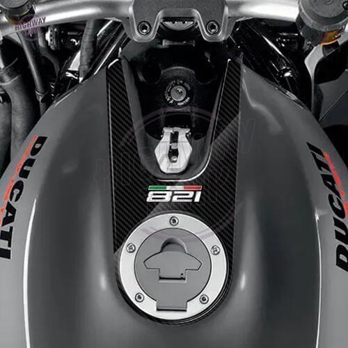 3D Carbon-look Motorcycle Tank Pad Protector Case for Ducati Monster 821 2015-2017