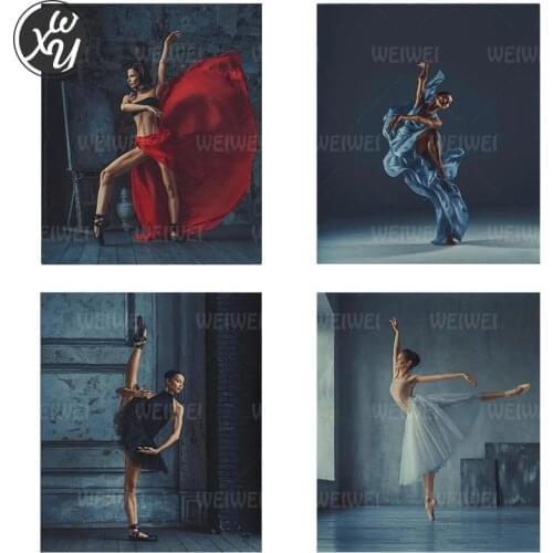 5D Dancing Lady Diamond Painting Ballerina Cross Stitch Embroidery Portrait Mosaic Handmade Full Square Round Diamond Home Decor