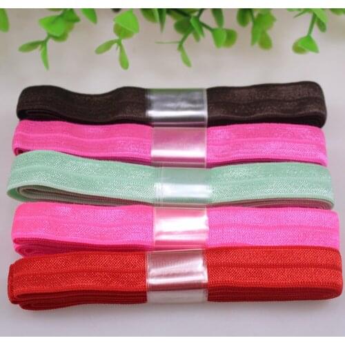 91colors 5/8" solid fold over elastic for DIY accessaries 10yards per color per lot, please note color number when place order