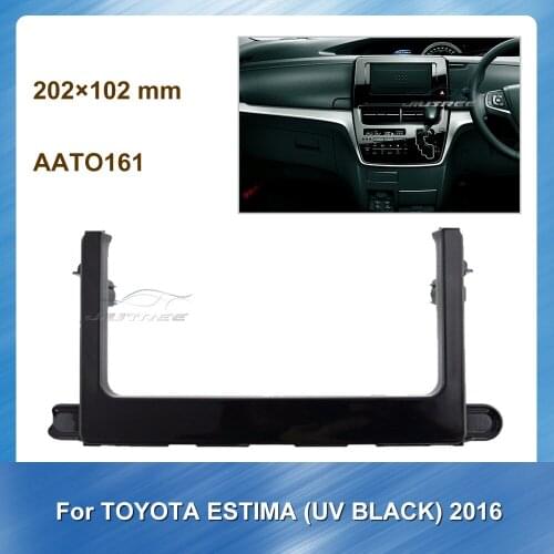 Car Fascia Radio Multimedia fascia For TOYOTA ESTIMA UV BLACK 2016 Car Dash Fitting Kit Install Mount Fascia Plate Bezel Trim