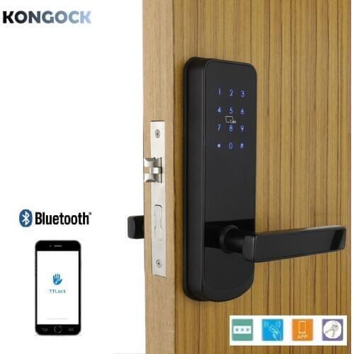 Bluetooth TTLock APP smart keyless digital lock, password IC card & key access for home and hotel and apartment etc