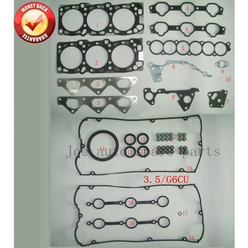 G6CU V6 Engine Full gasket set kit for Hyundai Terracan 3.5L KIA Sorento 3.5L 20910-39D00 50314000
