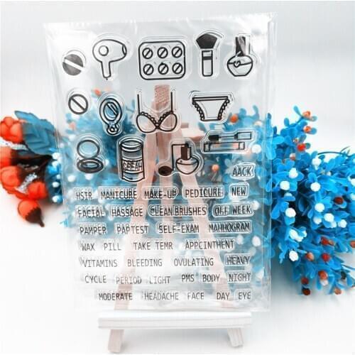 Hot sale cosmetic Transparent Clear Stamps / Silicone Seals Roller Stamp for DIY scrapbooking photo album/Card Making