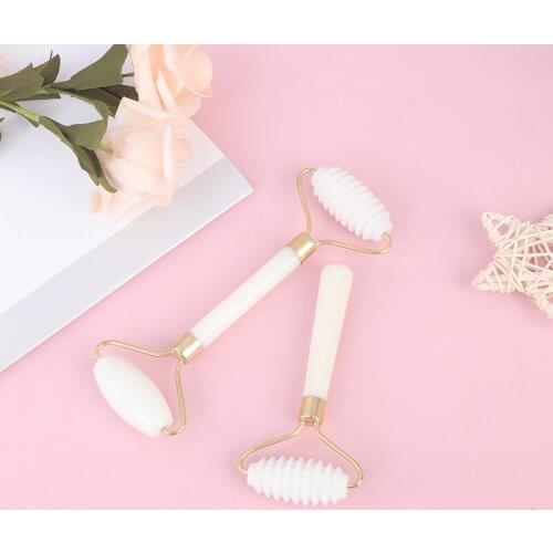 1pc Jade Roller Massager For Face Lift Up 4 styles Natural Stone Roller Facial Slimming Chin Facial Skin Care Beauty Tool