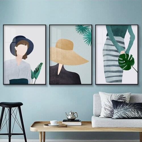 Abstract and Simple Figure Painting, Canvas Painting, Cartoon Sketch, Poster, Wall Painting,modern Aesthetic Mural Printing60X90