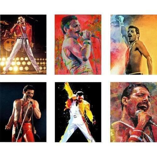 Full 5D DIY Diamond Painting Queen Band Freddie Mercury Diamond Embroidery Rhinestones Pictures Diamond Mosaic Decoration