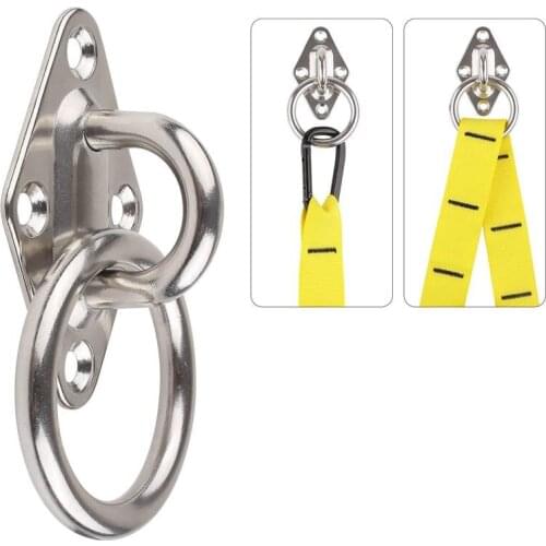 80Mmx50Mm Mounting Hook For Wall Or Ceiling With Round Ring Stainless Steel - Bracket / Attachment For Sling Trainer, Hammock, A