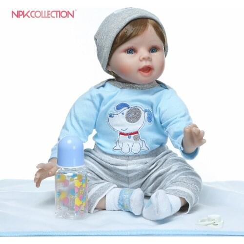 NPKCOLLECTION Reborn Baby Dolls Realistic Girl Princess 55cm Baby Dolls Alive Reborns Toddler bebe doll Toy For kids Gifts