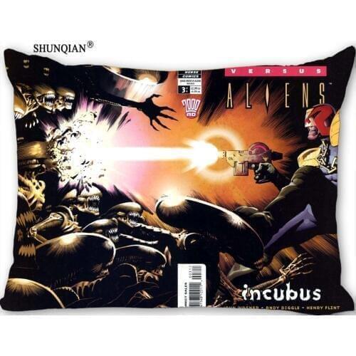 Hot Nice Dredd Rectangle Pillowcase zipper Wedding Custom Pillow Case For Bedroom Pillow Cover(two sides) 18-3-15