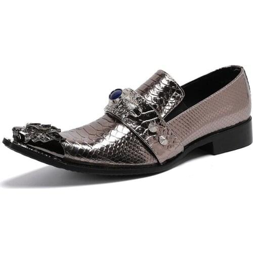 Ntparker British Style Mens Shoes High Increased Italian Dress Shoes Patent Genuine Leather Wedding Dance Shoes for Men, EU38-46