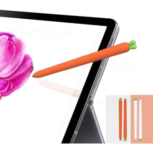 Carrot Vegetable Model Soft Case Silicone Cover For Samsung Galaxy Tab S6 Lite S7 S Pen S-Pen Tablet Pencil Casing