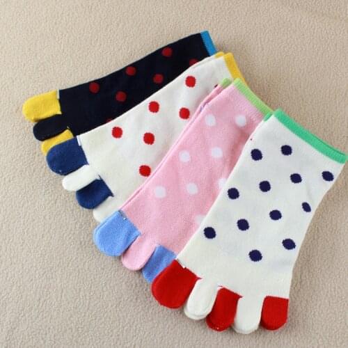 3 Pairs 5 Toe Socks Girl Cute Cartoon Cotton Split Toe Female Five Finger Socks Thin Japanese Socks