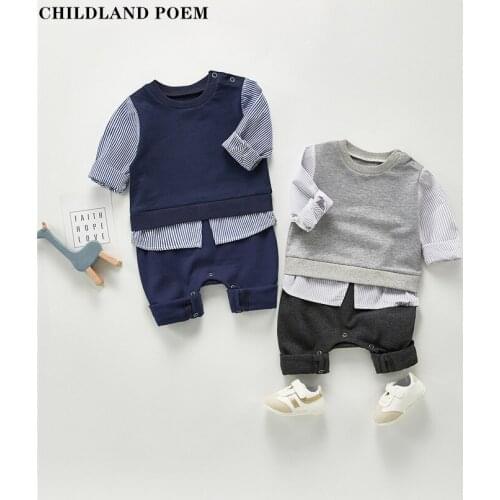 Baby Boys Clothes Newborn Gentleman Baby Clothes Spring Infant Baby Romper Jumpsuit Playsuit Cotton Boys Romper Overalls Onesie