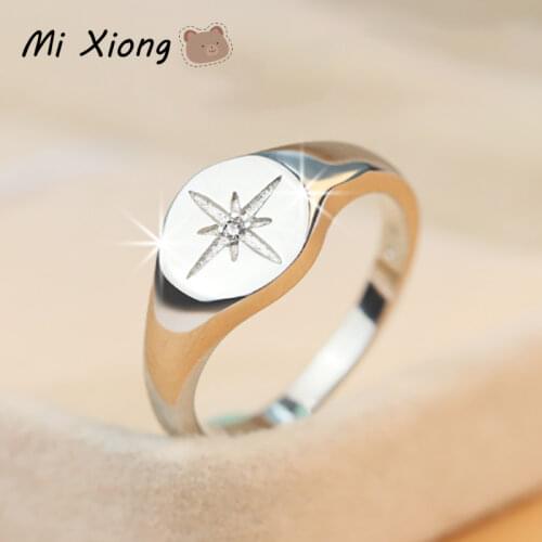 Mi Xiong s925 sterling silver original Polaris diamond ring unique craftsmanship noble charm ladies anniversary brand jewelry