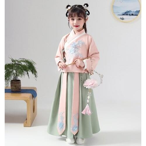 Chinese Girls Hanfu Dress Sweet Kids Photography Christmas Vintage Children Ancient Fairy Princess Photo Shoot Cosplay Gowns