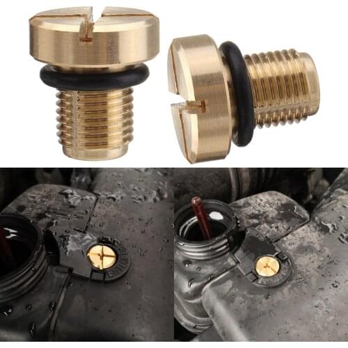 Hot Coolant Expansion Tank Bleeder Screw Brass For BMW E36 E39 E46 Car Oil Radiator Pipe / Water Tank Return Pipe Nuts & Bolts