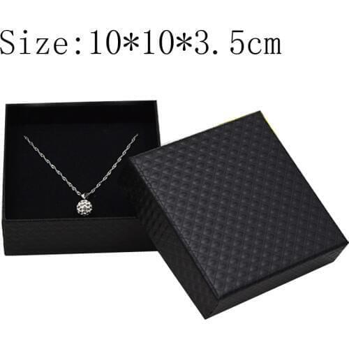 Box For Jewelry 10*10*3.5cm jewelry organizer box 30pcs/lot Pendant Necklace Packaging Boxes Gift Jewelry Display Boxes