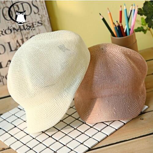 Ladies' hat spring and summer new grass yarn octagonal hat simple hats cool breathable sunshade cap hats caps men
