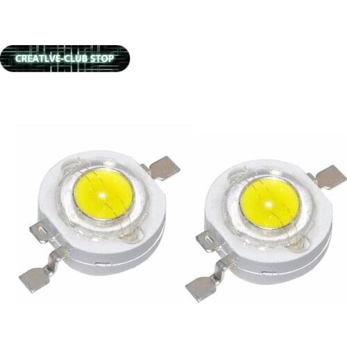 50pcs 1W 3W FULL Power led LED 3V Light Emitting Diode headlights Power LED For SpotLight DownLight Lamp Bulb LED DIY