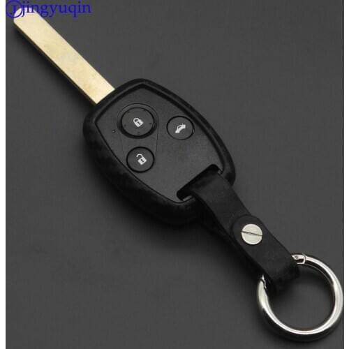 Carbon Fiber Silicone Car key Case Cover Shell Keychain for HONDA Accord Civic CRV Pilot Fit 2007 2008 2009 2010 2011 2012 2013