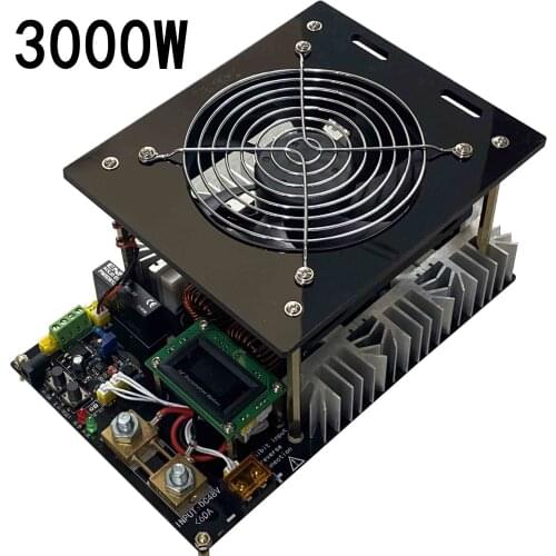 3000W ZVS DC48V 60A intelligent induction heating machine with power meter overload protection water shortage protection