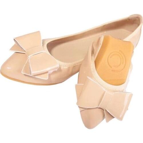 2019 Spring Autumn Womens Shoes Bow Slip On Foldable Ballet Flats Patent Leather Soft Soles zapatos mujer Size 34-43 XKD1048