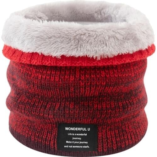 Unisex Winter Men Women Warm Knitted Ring Scarves Thick Elastic Knit Mufflers Children Neck Warmer Boys Girl Plush Scarf Collar