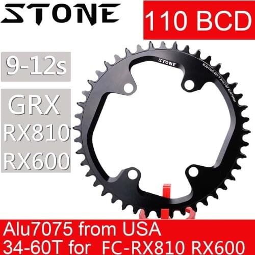 Stone Round Chainring 110 BCD for Shimano Gravel GRX FC RX810 RX600 34 36 38 40 42 46 58T 60T Tooth Road Bike Chainwheel 110bcd