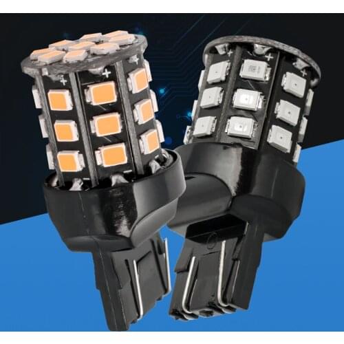 100pcs T20 7443 W21/5W 33 SMD 2835 LED Red White Car Tail Bulb Stop Lights auto Fog Lamps Turn Signals white red yellow DC12V