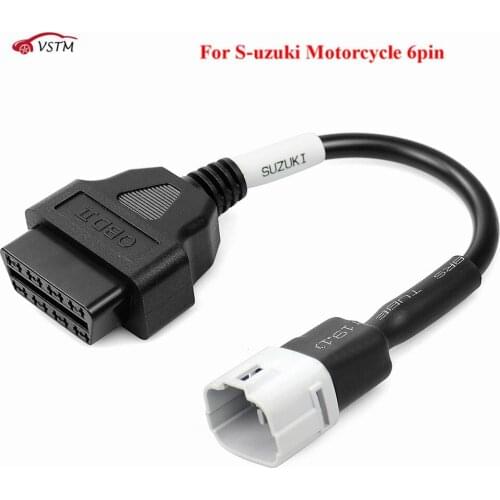 2021 New Arrival For Motorcycle Motobike OBD2 Connector For SU*ZUK 6PINI Moto OBD Extension cable