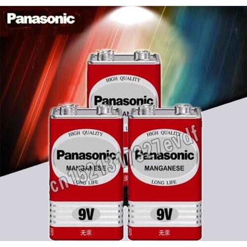 5PCS/LOT 100% Genuine Panasonic Greencell PP3 6F22 6LR61 MN1604 9V Block Heavy Duty Cell Battery