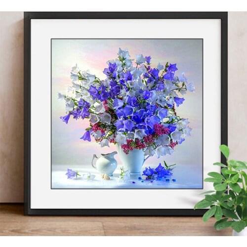 Diamond Embroidery Violet 5D Diamond Painting Cross Stitch Flower Full Square Picture Of Rhinestones Decoration Home
