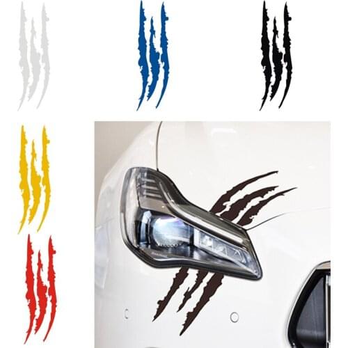 Auto Car Reflective Strips Warning Stickers Reflective Monster Claw Scratch Stripe Marks Headlight Decal Accessories 40Cmx12Cm