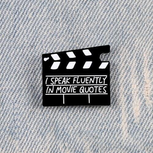 Women brooch Lapel Pins Badge Jewelry Enamel pin I speak fluently in movie quotes button denim jackets Bag Jewelry best friends