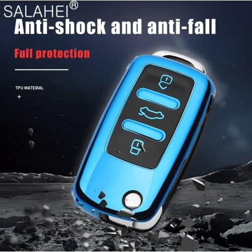 Car Key Case Shell Cover For VW Volkswagen Polo Bora Tiguan Passat Golf 6 Lavida Scirocco Soft TPU Protection Auto Accessories